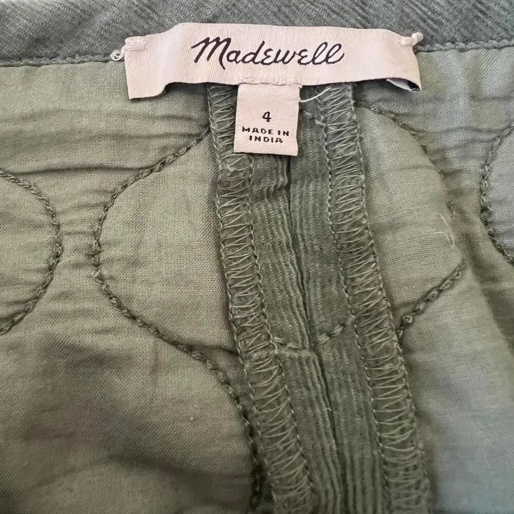 Madewell Women's Green Quilted Skirt